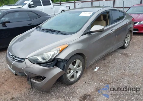 2013 Hyundai Elantra Gls из США, поврежденный, VIN 5NPDH4AE1DH348507